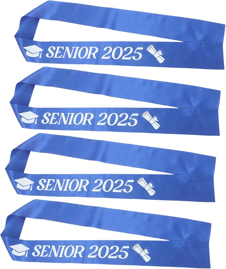 Graduation Stoles Sashes Set of 4 Durable Fabric for Kindergarten to Doctorate - Image 1